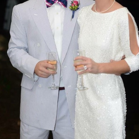 Open Sleeve Sequin Dress - Picture 2 of 3